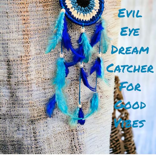 WARMINGO DE Evil Eye Dream Catcher for Car & Home | Evil Eye Hanging | Car Hanging for Good Luck & Prosperity | Bad Energy Protector | Car Evil Eye - Image 3