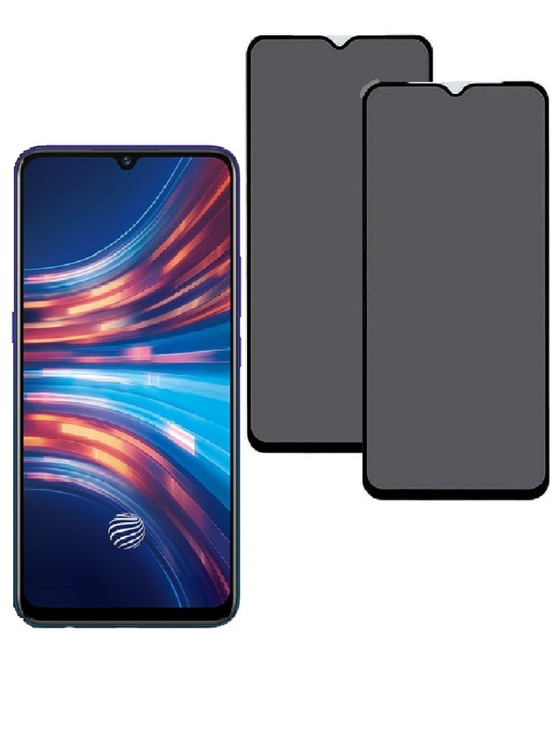 we3 2 Pieces Tempered Glass Screen Protector Anti-Spy Privacy Designed For vivo S1 Full Screen Coverage And Bubble Free  - Image 1