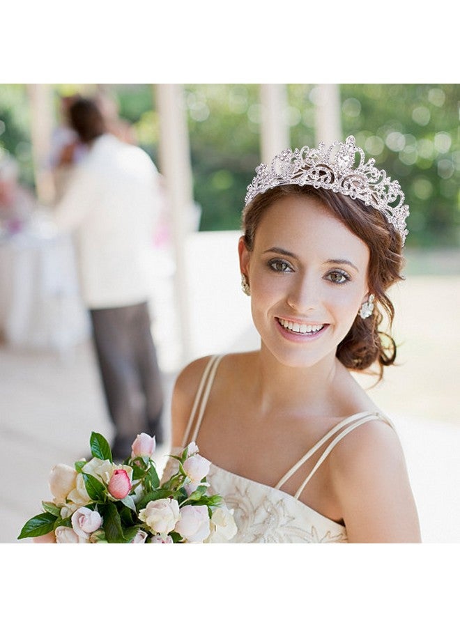 Didder Silver Crystal Tiara Crown Headband Princess Elegant Crown With Combs For Women Girls Bridal Wedding Prom Birthday Party - Image 4