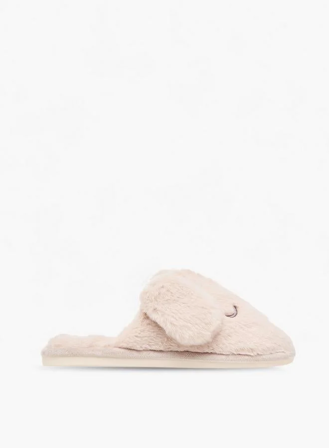 لو كونفورت Women's Ear Applique Bedroom Slippers