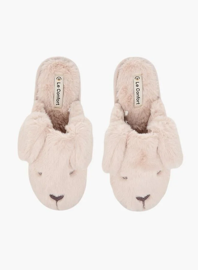 لو كونفورت Women's Ear Applique Bedroom Slippers