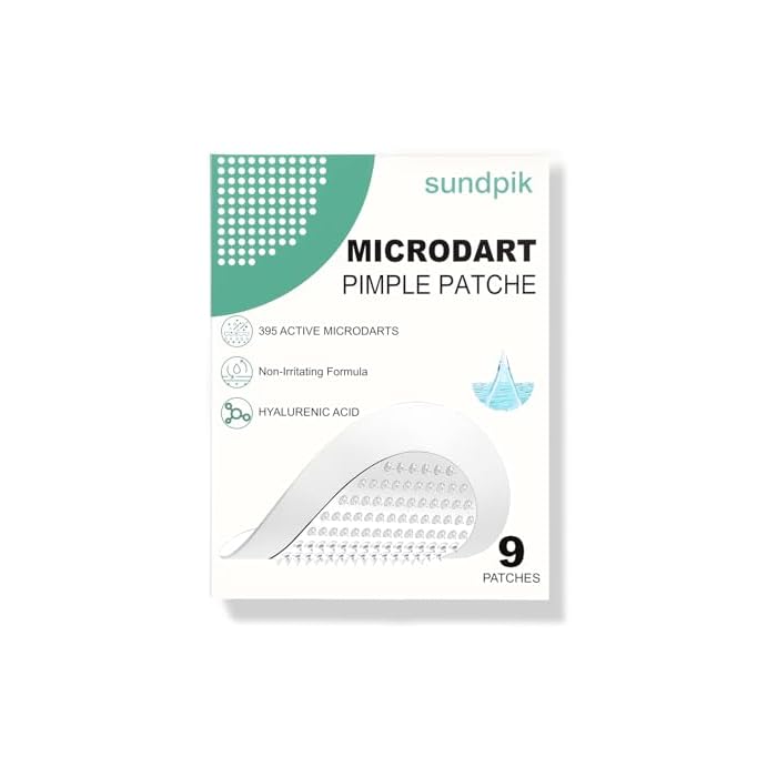 Microdart Pimple Patches for Face,Hydrocolloid Acne Patches,for Early Stage Zits ,Spot Patch with 395 Microdart (36 Count (Pack of 1))