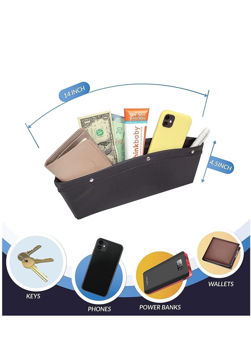 نيبمينينت Car Seat Gap Filler and Organizer, 2 Pcs Crevice Storage Box Helps Reduce Distracted Driving & Holds Phone, Money, Cards, Keys Remote, Adjustable Pockets - Image 3