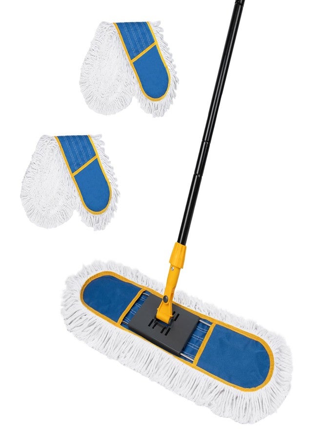 TrueYee 24" Heavy Duty Dust Mop for Hardwood Floors and Large Areas - with 2 Microfiber Pads, Wet and Dry Mop for Daily Cleaning in Homes, Garages and Commercial Spaces - Image 1