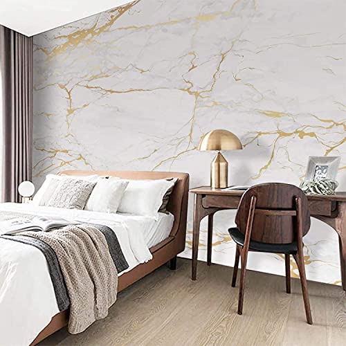 WALLTON Wall Stickers Marble (12 x 48 Inches) Jade Kitchen Counter, Cabinet Makeover, Almirah, Plastic & Wooden Tabletop, Wardrobe, PVC DIY Self Adhesive, White & Golden Marble Matte - Image 2