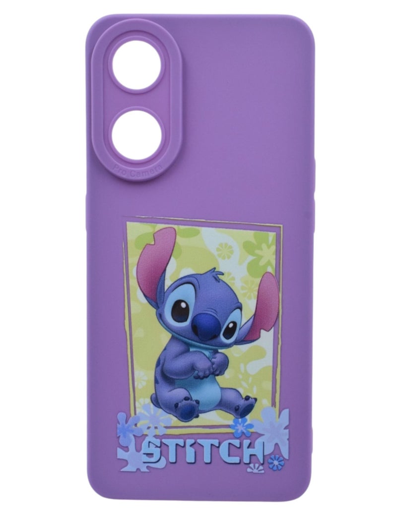 STITCH Plastic Back Cover For Oppo Reno 8T 4G - Multicolour - Image 1