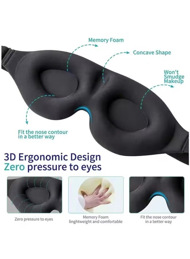 جيكومو قناع العين الحريري للنوم - فائق النعومة ومانع للضوء وقابل للتعديل للنوم العميق والسفر والقيلولة - Image 4