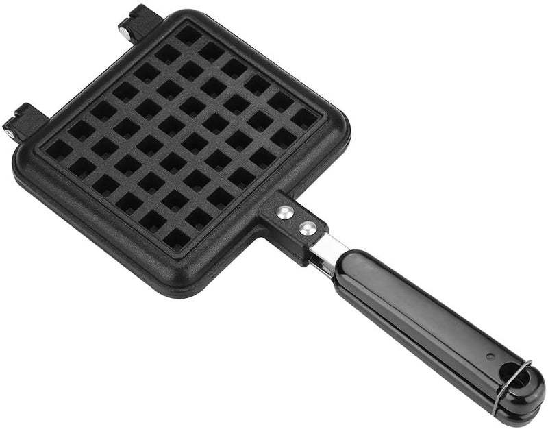 RBGIIT Waffle Maker Machine With Comfortable Handle For Kitchen Gas Stove Non Stick Waffle Maker Pan Press Plate Cooking Baking Tool with Long Handle_1 - Image 1