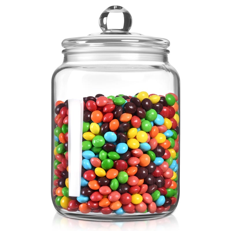 FrutPunch Wide Mouth Glass Jar with Lid, 68OZ Cookie Jar, for Kitchen Storage and Laundry Organization, Glass Jars with Sealing Ring for Cookies, Candy, Flour, Nuts - Image 1