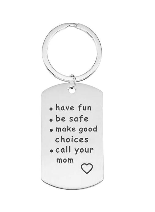 NIBEMINENT Stainless Steel Tag Lettering Key Chain
