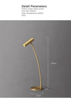 Sharpdo Nordic Metal LED Table Lamp Flexible Curved Pole Desk Light Study Room Living Room Bedroom Bedside Lamp Eye Protection Reading Light  - Image 5