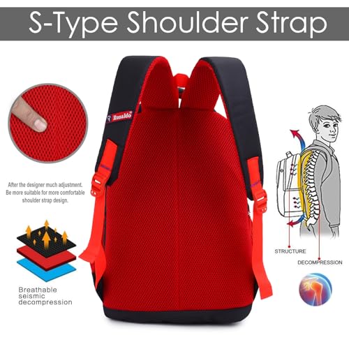 Ronaldo School Bag Travel Daytrip Office College Casual Backpack Multi-Purpose Bag - Image 2