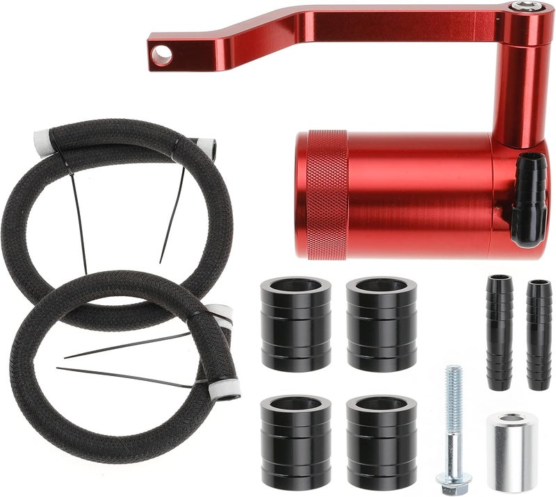 Jofynzo Billet Catch Can with HEMI Technology Z-Bracket for Dodge Challenger, Charger, Chrysler 300, Jeep Grand Cherokee (Red) - Image 2