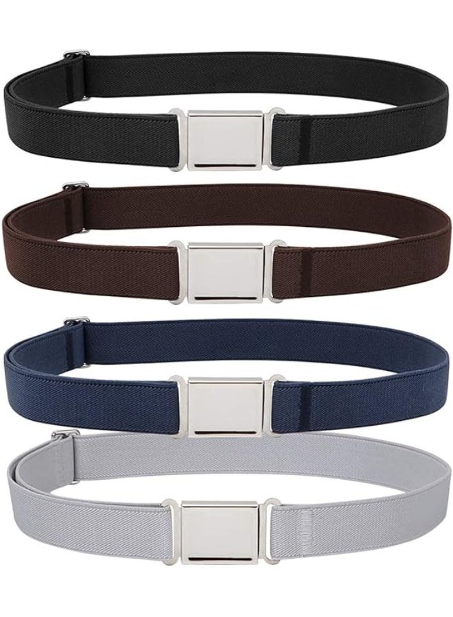 ShineZone 4 PCS Kids Toddler Elastic Buckle Belts,Adjustable Children Stretch Belt ,for Boy Girl - Image 5