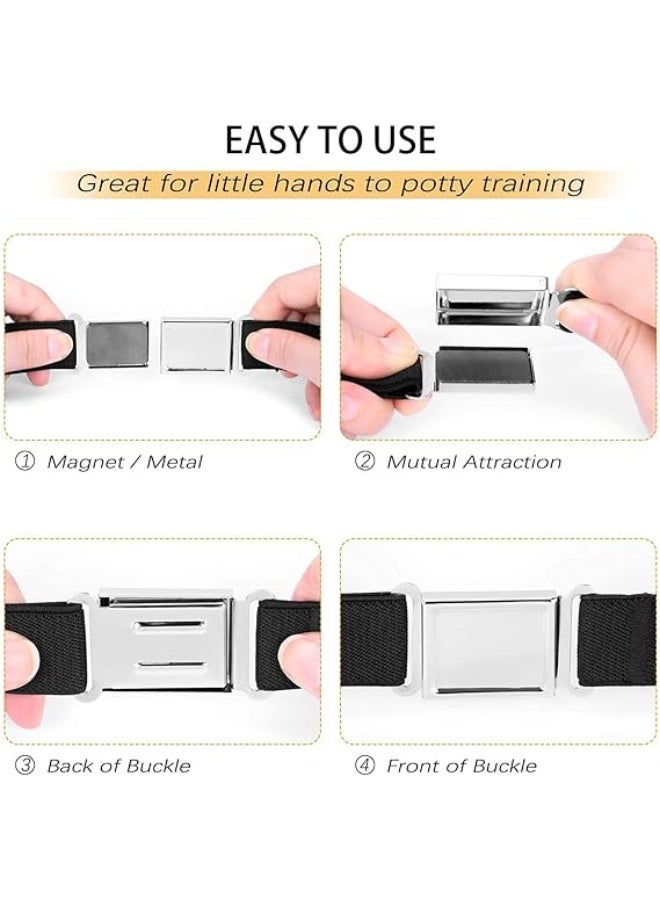 ShineZone 4 PCS Kids Toddler Elastic Buckle Belts,Adjustable Children Stretch Belt ,for Boy Girl - Image 3