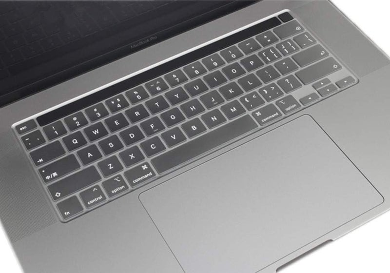 سيفن لاين غطاء لوحة مفاتيح Se7enline لـ MacBook Pro لـ Mac Pro 13 بوصة 2022/2021/2020 و16 بوصة 2019/2020 موديل M1 M2 A2338/A2141/A2289/A2251 مع Touch Bar، شفاف بلوري - Image 2
