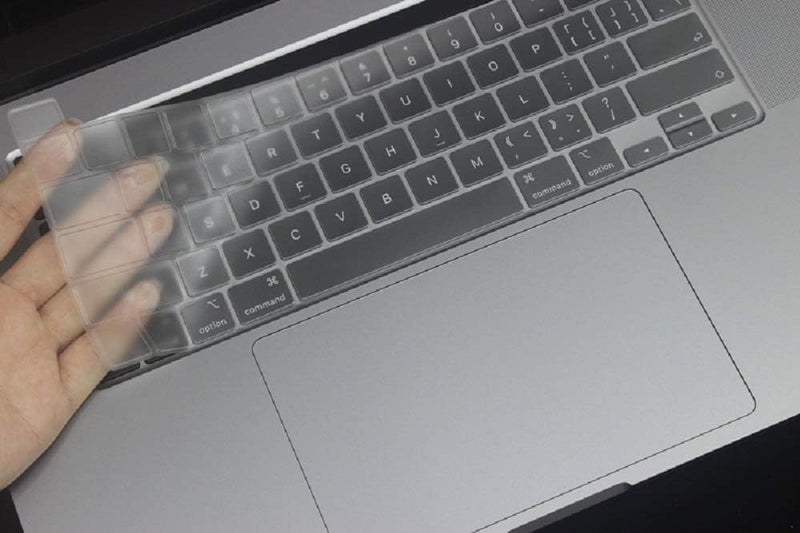 سيفن لاين غطاء لوحة مفاتيح Se7enline لـ MacBook Pro لـ Mac Pro 13 بوصة 2022/2021/2020 و16 بوصة 2019/2020 موديل M1 M2 A2338/A2141/A2289/A2251 مع Touch Bar، شفاف بلوري - Image 1