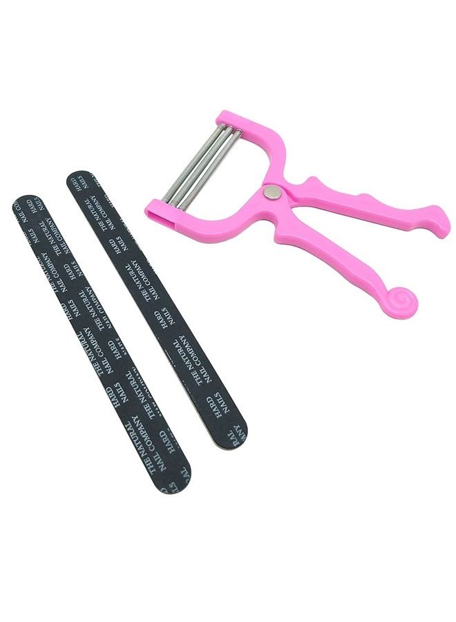 GARASANI Portable Fine Hair Removal Face Hair Threading Beauty Epilator Tool Tongs 1Pcs and Nail Files 2Pcs (Assorted Colors) - Image 2