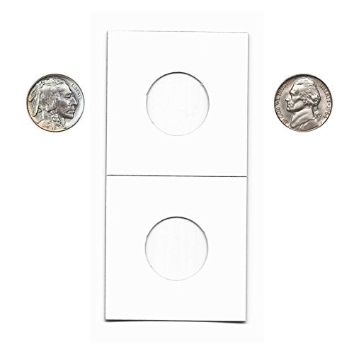 Guardhouse Coin Flips for Nickels, 100 Count, Brand Cardboard and Mylar 2"x2" Paper Coin Holders - Image 1