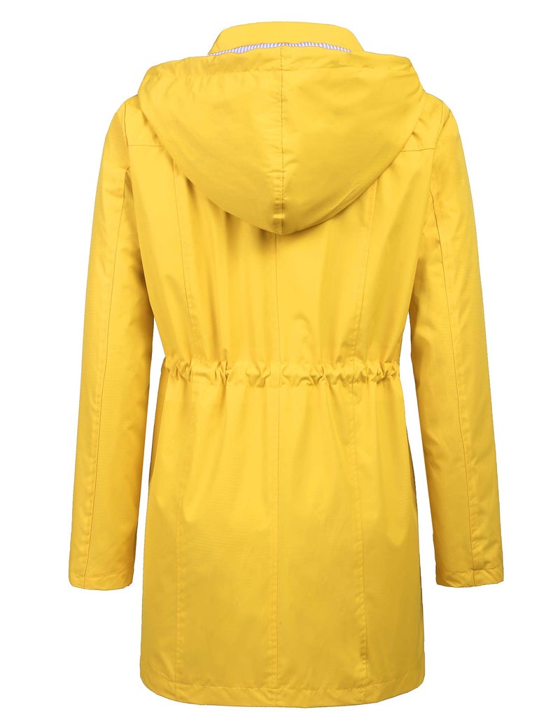 LOMON Women Raincoat Lightweight Active Wear Quick-drying Junior Casual Fashion Rain Jacket Outdoor Waterproof Jacket Yellow M - Image 3