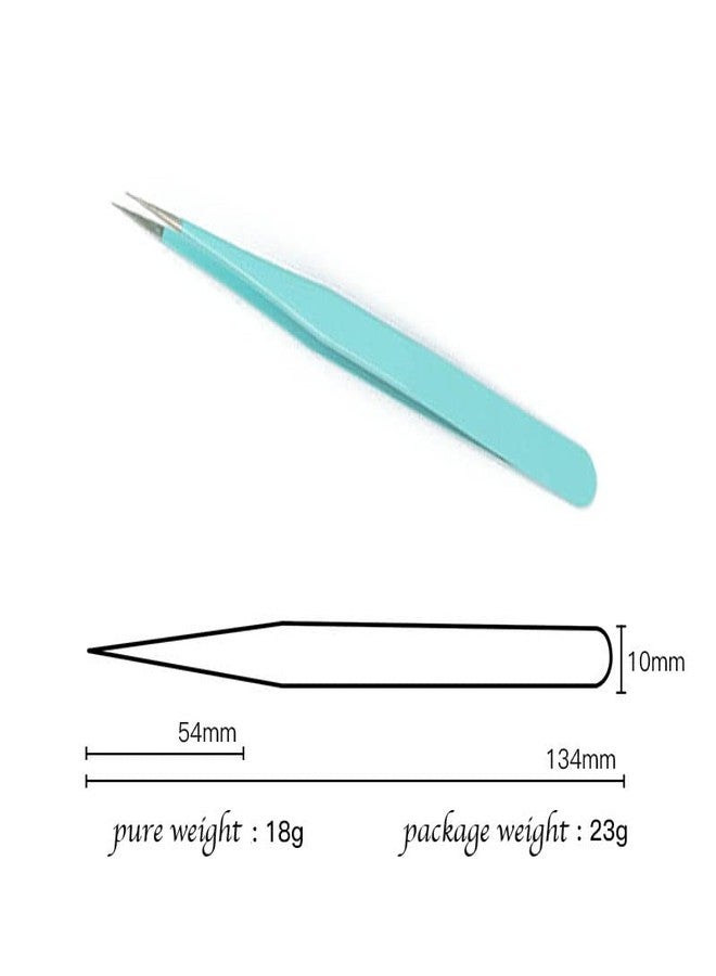 MAXLEAF 2pcs Stainless Tweezers Straight Curved Tweezers for Stickers Eyelash Extensions Precision Electronics Nail Rhinestone Jewelry, Scrapbooking Tools (Green) - Image 3