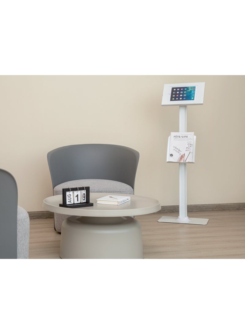 Skill Tech SH PAD04 Anti-Theft Kiosk Tablet Stand for 9.7"-11" Tablets, 1kg Load Capacity –Matte White - Image 2