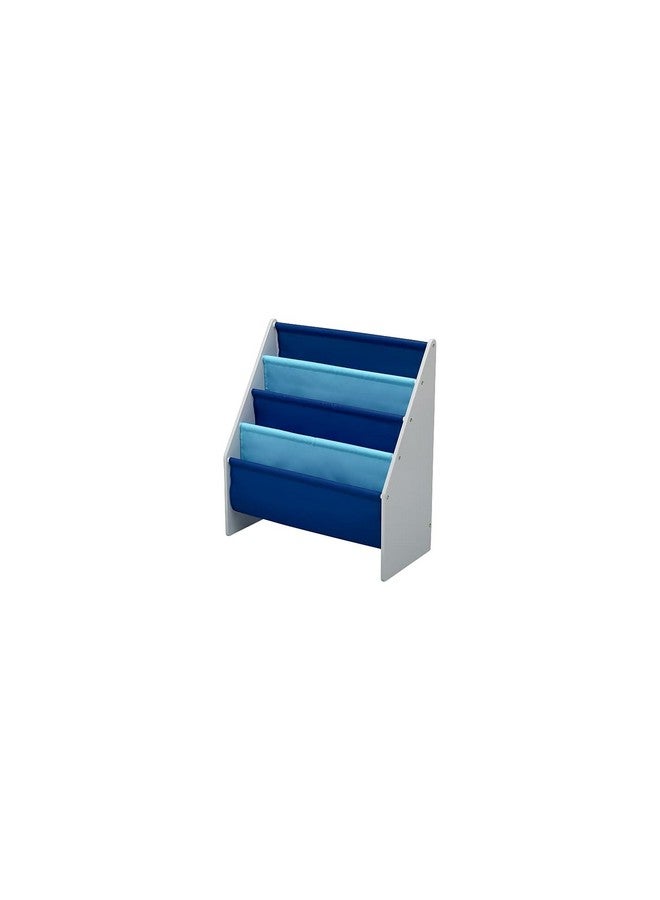 Delta Children Sling Book Rack Bookshelf for Kids - Easy-to-Reach Storage for Books, Magazines or Coloring Books - Ideal for Playrooms & Homeschooling, Grey/Blue - Image 1