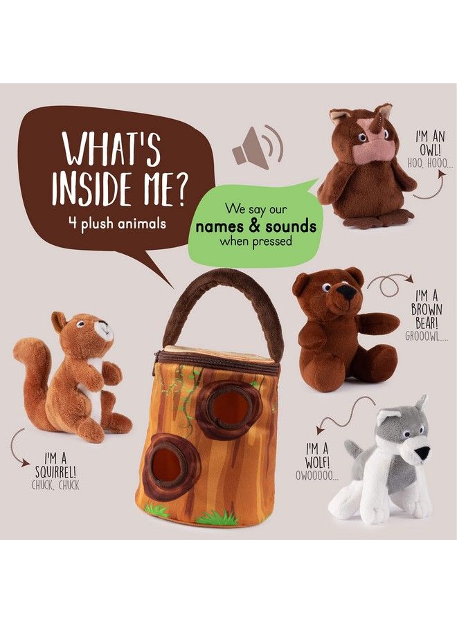 Plush Creations My Talking Plush Forest Animals Toy Set ; Includes 4 Talking Soft And Fluffy Plush Forest Animals ; A Plush Tree Shaped Carrier ; Great Gift For Baby And Toddler Boys Or Girls - Image 3