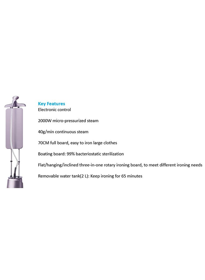 DANUBE HOME Milano Garment Steamer – Powerful Fast-Heating Fabric Steamer for Wrinkle Removal, Portable Lightweight Design, Ideal for Home, Travel & Professional Use, Easy to Use 2000W - Image 2