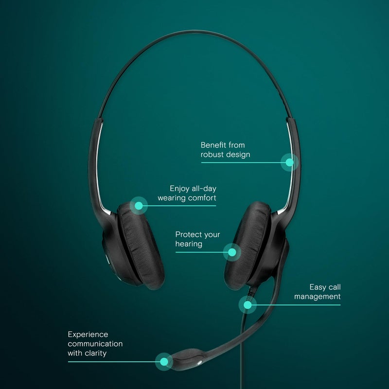 EPOS Sennheiser SC 260 USB MS II (506483) - Single-Sided Business Headset | For Skype for Business, Softphone, and PC | with HD Sound, Noise-Cancelling Microphone (Black) - Image 3