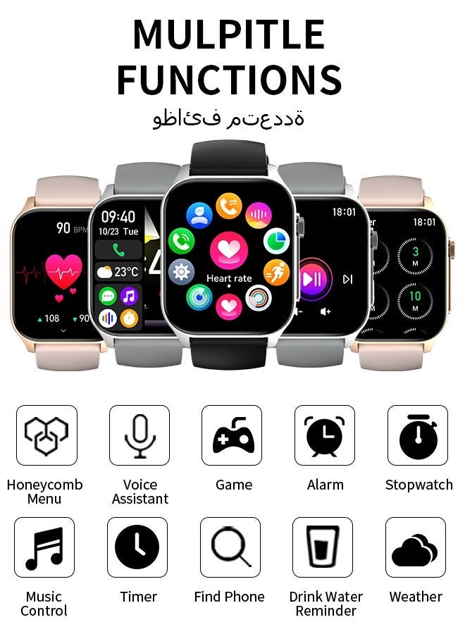 WAPIK Korean Brand X5S Smart Watch,Business Smartwatch,Waterproof Fitness Watch, Bluetooth Calling,Smart watch for Men, Zinc Alloy Vacuum Plating, Heart Rate Monitoring,Smart watch for women Black - Image 3