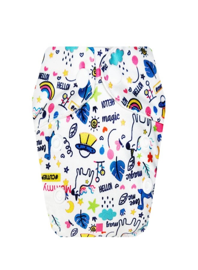 Dumbledo Premium Newborn Cloth Diaper with Integrated Insert (Pack of 3) | Snug Fit | Reusable & Washable | Adjustable Snaps | Perfect for Indian Summers | 0 - 4 Months | Unisex Baby - Image 2