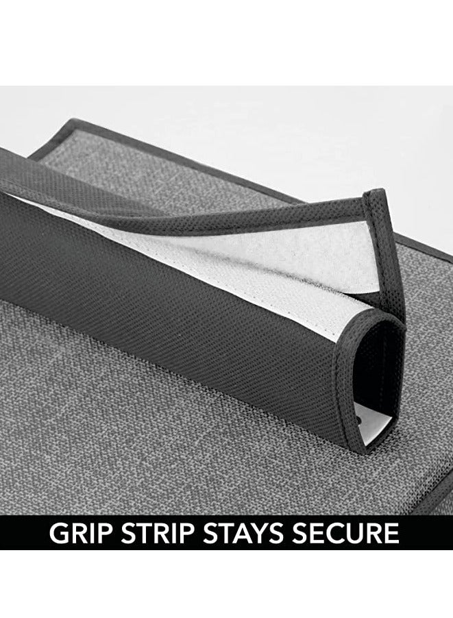 Soft Fabric Closet Organizer  Holds Shoes Handbags Clutches Accessories 10 Shelf Over Rod Hanging Storage Unit Textured Print 2 Pack  - Image 3