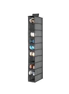 Generic Soft Fabric Closet Organizer  Holds Shoes Handbags Clutches Accessories 10 Shelf Over Rod Hanging Storage Unit Textured Print 2 Pack  - Image 5