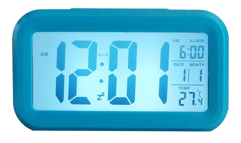Ajanta Quartz Plastic Digital Alarm and Table clock, (13 x 8 x 4 cm, Blue ODC 210) - Image 2