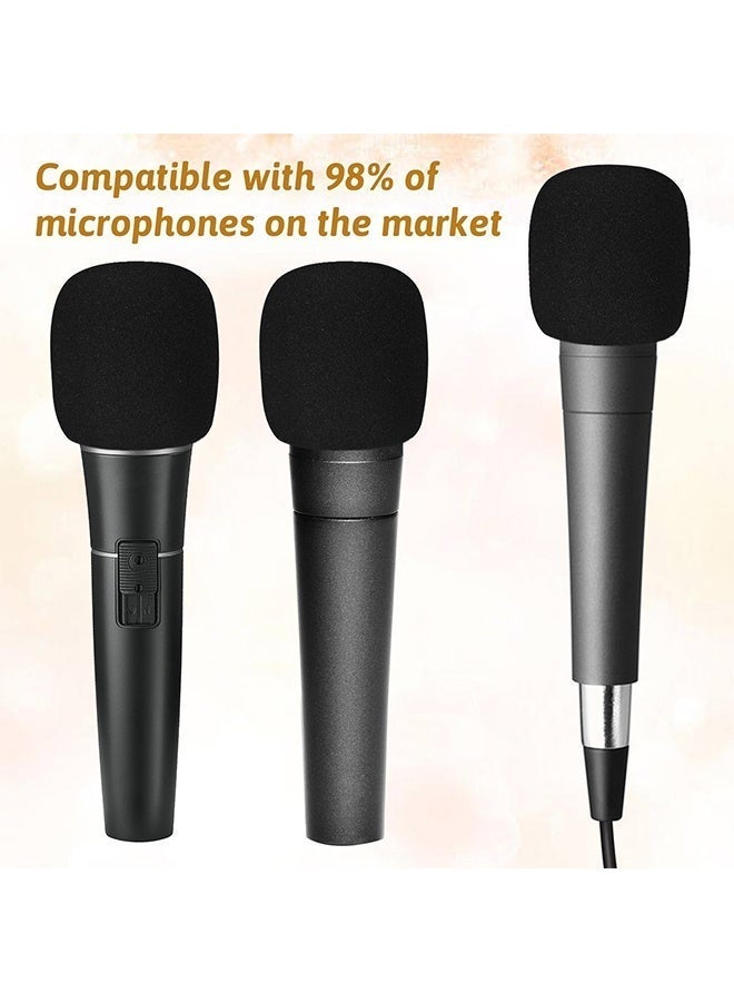 10PCS Microphone Foam Covers, High Density Thickened, Black Disposable Mic Windscreens Noise Reduction for Most Standard Handheld Microphones - Image 2