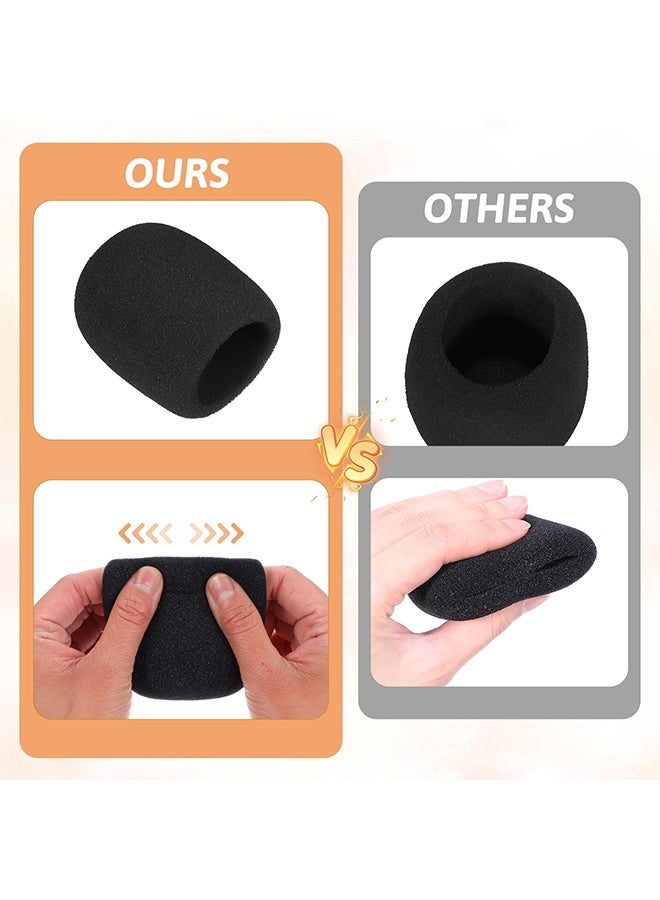 10PCS Microphone Foam Covers, High Density Thickened, Black Disposable Mic Windscreens Noise Reduction for Most Standard Handheld Microphones - Image 5
