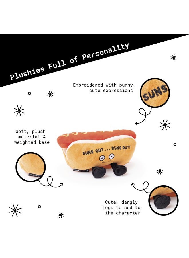 Punchkins Suns Out…Buns Out! Hot Dog Plushie - Funny Meme Pun White Elephant - Image 5