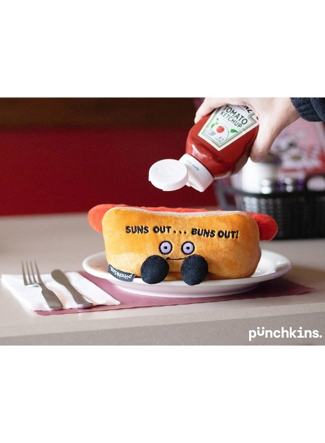 Punchkins Suns Out…Buns Out! Hot Dog Plushie - Funny Meme Pun White Elephant - Image 3