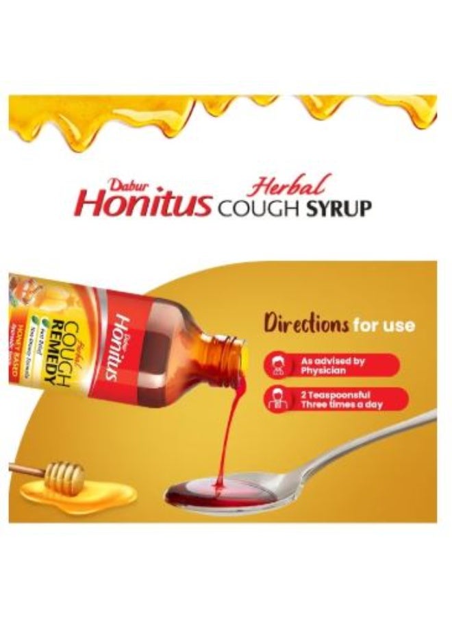 Dabur شراب السعال هونيطس تخفيف من السعال تركيبة غير مهدئة زنجبيل وريحان مقدس 100 مل - Image 2