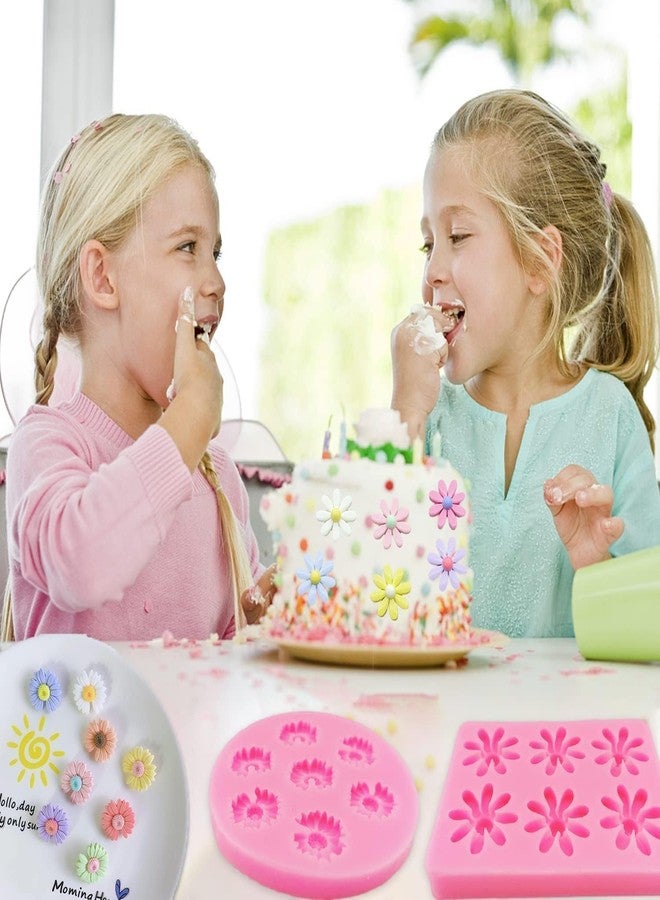 Jinshining قالب سيليكون على شكل زهرة الأقحوان مكون من 3 قطع - أداة متعددة الاستخدامات للخبز والحرف اليدوية لصنع الحلوى والكعك والبسكويت والشوكولاتة | قوالب زهور آمنة غذائيًا لأعمال الطين، وأساسيات تزيين المطبخ - Image 4