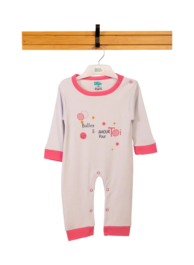 Babies Basic 100% Cotton Printed Long Sleeves Jumpsuit/Romper/Sleepsuit For Babies