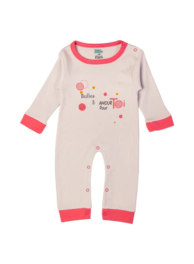 Babies Basic 100% Cotton Printed Long Sleeves Jumpsuit/Romper/Sleepsuit For Babies
