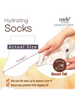Epielle Epielle Hydrating Foot Masks (Socks 6pk) for foot cracked and dry heel to toe and callus Spa Masks - Shea butter + Jojoba Oil + Vitamin E Moisturize, Mothers Day GIfts  - Image 3