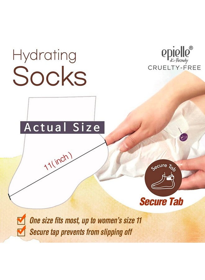 Epielle Epielle Hydrating Foot Masks (Socks 6pk) for foot cracked and dry heel to toe and callus Spa Masks - Shea butter + Jojoba Oil + Vitamin E Moisturize, Mothers Day GIfts - Image 3