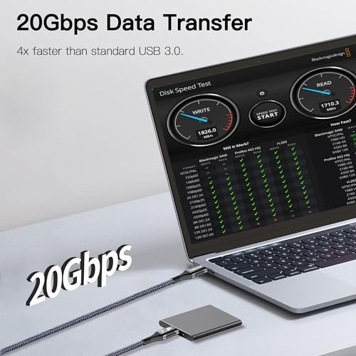 Talmosal 240W for Thunderbolt 4 Cable 15 ft Support 5K 4K60Hz 20Gbps with PD Fast Charging for iPhone 17 Mac mini M4 M4 Pro MacBook Pro Docking eGPU SSD Surface Pro VR Headset - Image 3