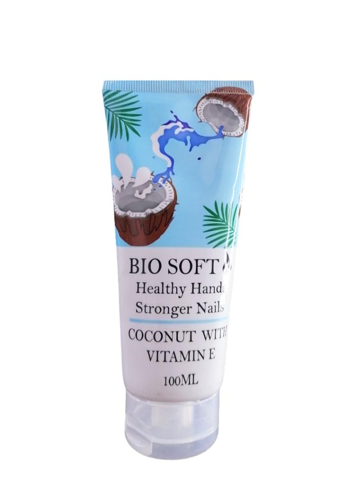 Bio Soft BIO SOFT HAND & NAIL CREAM COCONUT & VIT E 100ML 