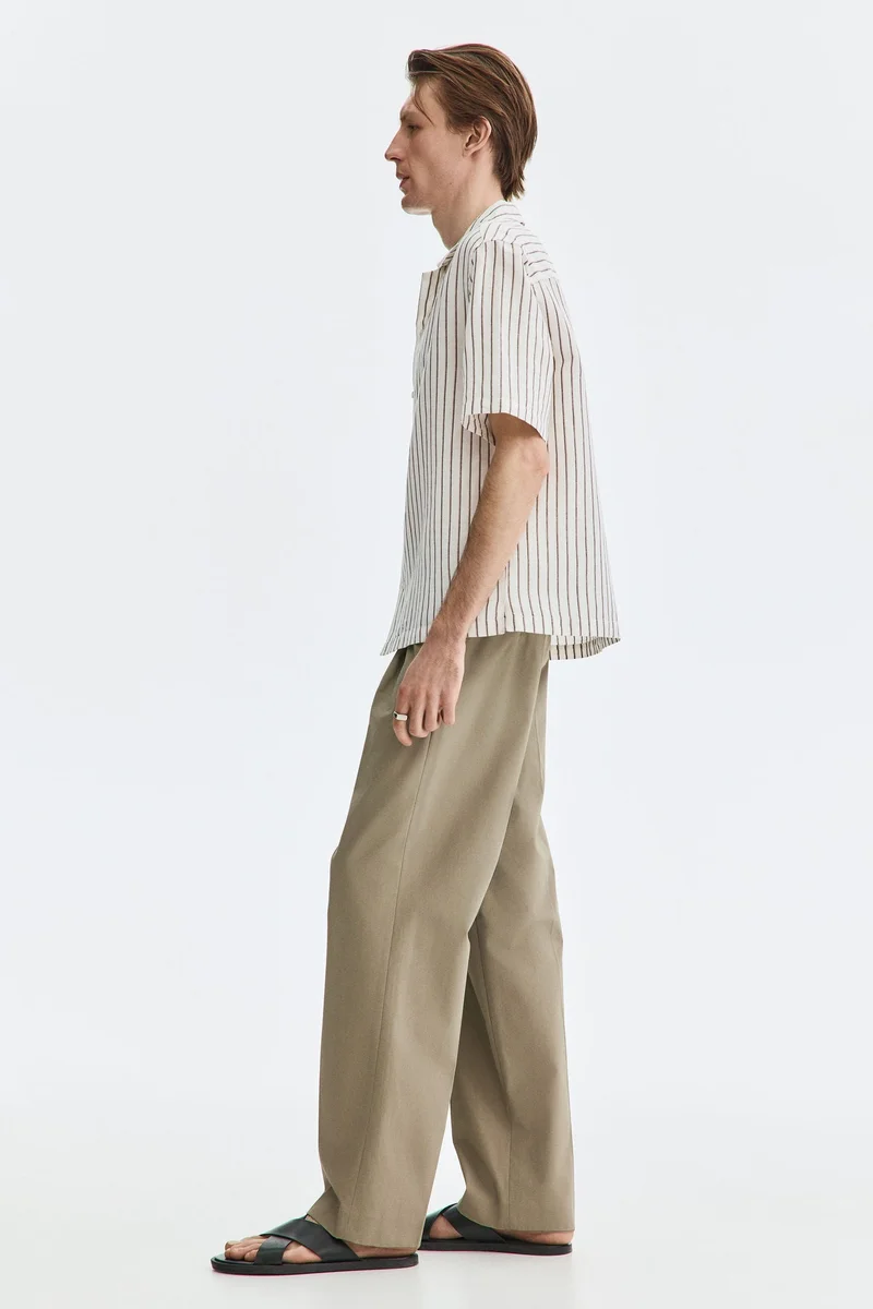 H&M Relaxed Fit Linen-blend resort shirt