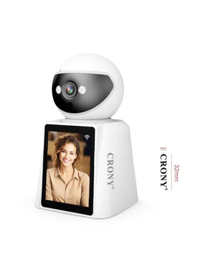 كروني كاميرا كروني Sh053 مكالمات فيديو واي فاي عالية الدقة، كاميرا IP متحركة، كاميرا لاسلكية، تتبع تلقائي، اتصال داخلي بالفيديو، أمان منزلي، كاميرات مراقبة - Image 2