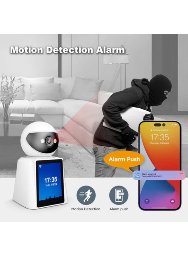 كروني كاميرا كروني Sh053 مكالمات فيديو واي فاي عالية الدقة، كاميرا IP متحركة، كاميرا لاسلكية، تتبع تلقائي، اتصال داخلي بالفيديو، أمان منزلي، كاميرات مراقبة - Image 5